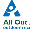 Square version of All Out Adventures logo