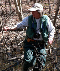 Wildlife Biologist Molly Hale at the Vernal Ponds Hike